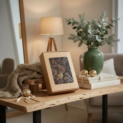 Pigne Decorative con Brillantini Dorati | Confezione Natalizia 48 pz