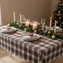 Completo tavola collezione Crono in tartan come da tradizione