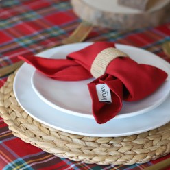 Biancheria da tavola natalizia Tartan Blu - Completo tavola collezione Crono