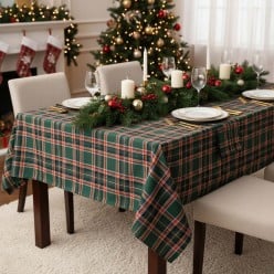 Biancheria da tavola natalizia Tartan Blu - Completo tavola collezione Crono