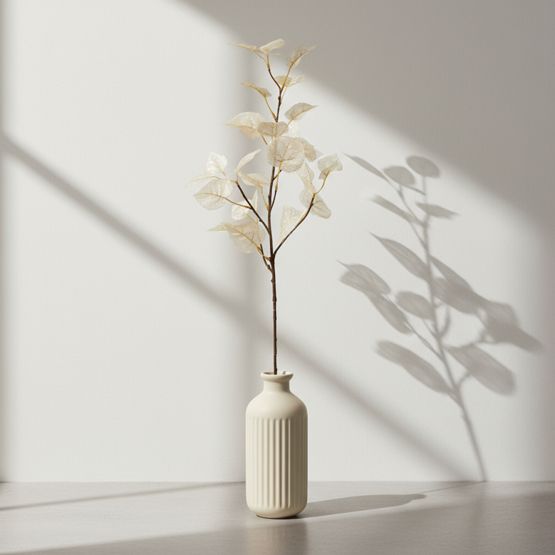 Ramo con velate foglie dorate - H 76 cm