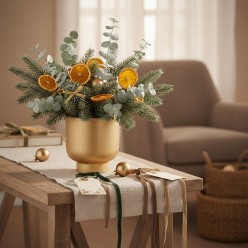 Vaso Lanzarote EDG in Light/Gold H17 cm | Lemoire Home