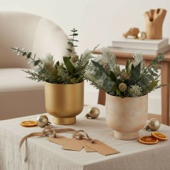 Vaso Lanzarote EDG in Light/Gold H17 cm | Lemoire Home