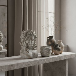 Busto Medusa in cemento - Scultura Enzo De Gasperi