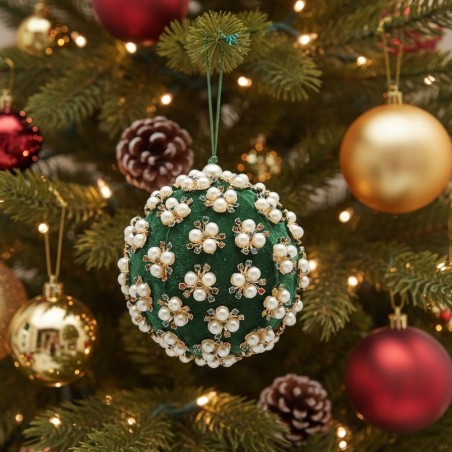 Addobbo per albero Elizabeth - Velluto verde