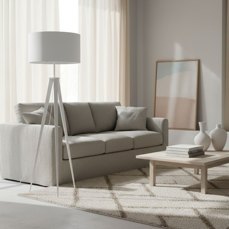 Piantana a Treppiede Bianca | Stile Moderno e Minimalista