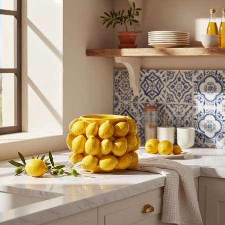 Vaso Decorativo in Ceramica Limoni di Sicilia | EDG