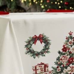 Tovaglia Natalizia "Eucharis: la Festa Tradizionale"
