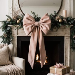 Fiocco Decorativo Grande in Velluto - Fatto a Mano fino a 50cm