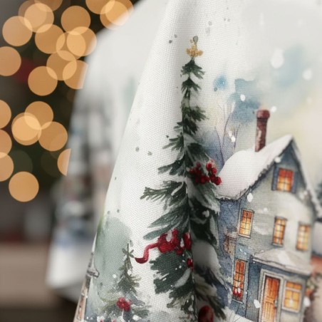 Chōra: Il Villaggio Invernale su tovaglia di Natale