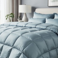 Trapunta Urania per letto matrimoniale in raso di cotone