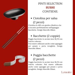 Sushi Box Regalo| Bacchette, Poggia Bacchette e Ciotoline per Salsa
